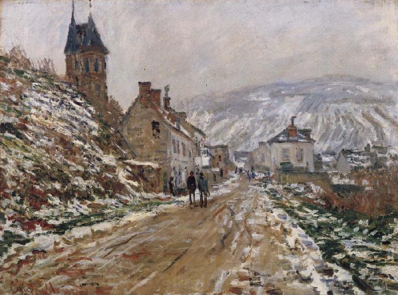 Claude Monet The Road in Vetheuil in Winter France oil painting art